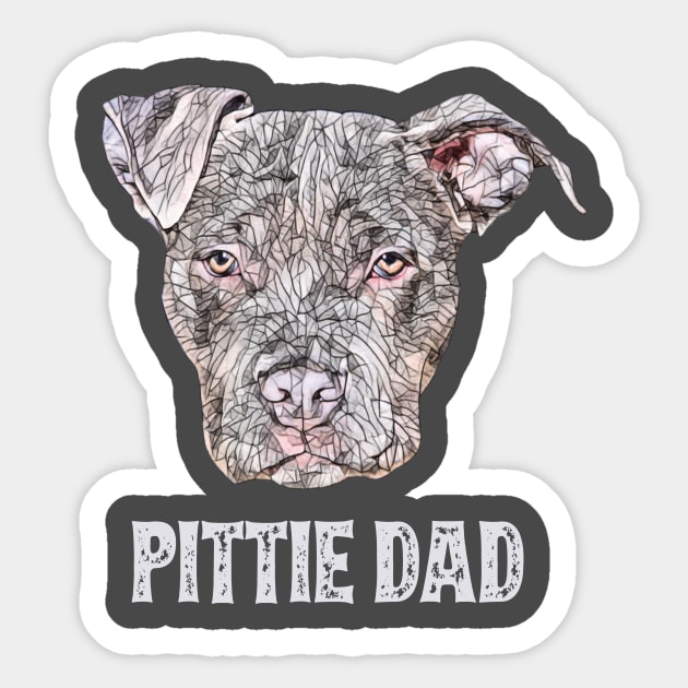 American Pit Bull Dad Father's Day Gift Sticker by DoggyStyles